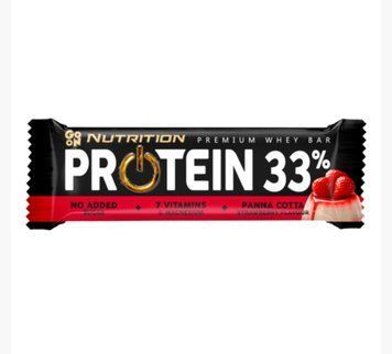Go On Батончик Protein Bar 33% панна котта з полуницею 5900617047076 фото