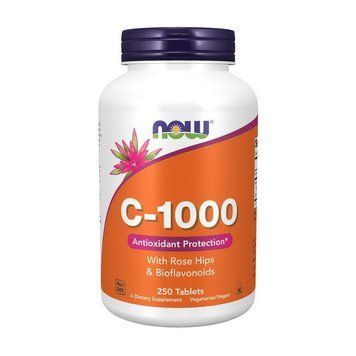 NOW C-1000 with rose hips & bioflavonoids (250 tab) 18134-01 фото