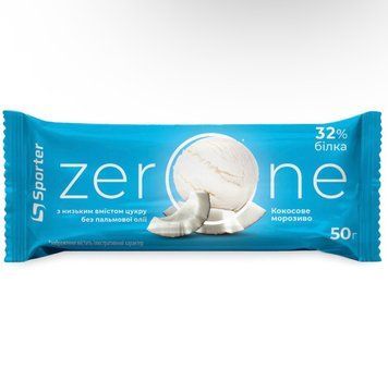 Sporter Батончик Zero One 50 г - кокосове морозиво   823046 фото