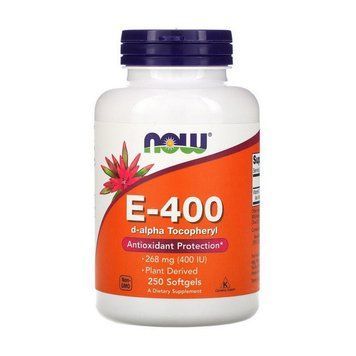 NOW E-400 d-alpha Tocopheryl (250 softgels) 18832-01 фото