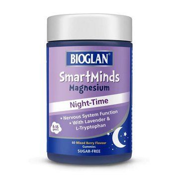 Bioglan SmartMinds Magnesium Night-Time (60 gummies, mixed berry) 23987-01 фото