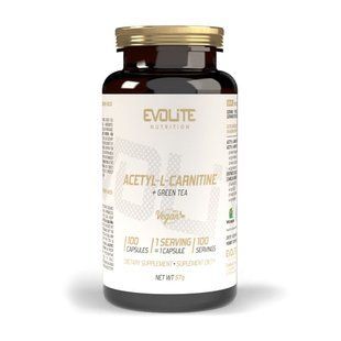 Evolite Nutrition Acetyl L-Carnitine + Green Tea (термін до 28.05.2026) (100 veg caps) 22211-01_T002346 фото