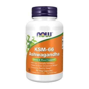 NOW KSM-66 Ashwagandha 600 mg (90 veg caps) 23678-01 фото