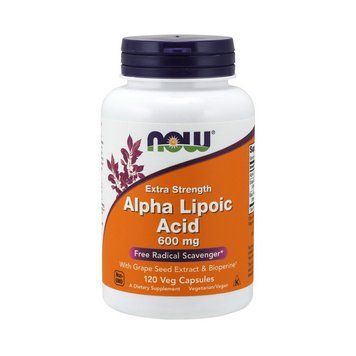 NOW Alpha Lipoic Acid 600 mg Extra Strength (120 veg caps) 10461-01 фото