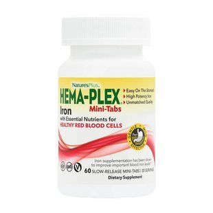 Natures Plus Hema-Plex Iron (60 slow-release mini-tabs) 23972-01 фото
