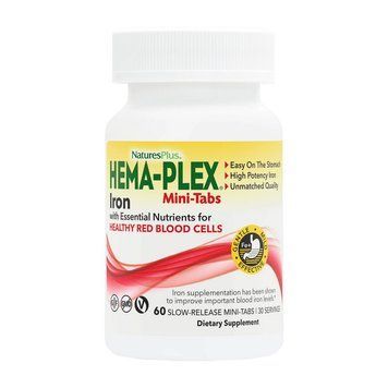 Natures Plus Hema-Plex Iron (60 slow-release mini-tabs) 23972-01 фото