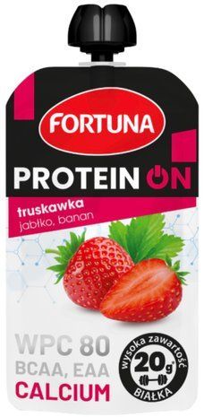 Fortuna Протеїн ОН. Мус мультіфруктовий збагачений білком, 180 г - полуниця-яблуко-банан  822946 фото