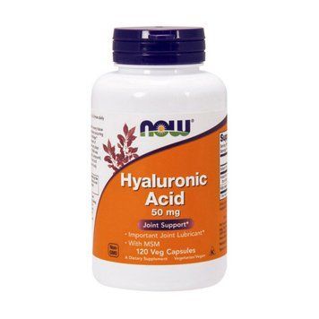 NOW Hyaluronic Acid 50 mg with MSM (120 veg caps) 07808-01 фото