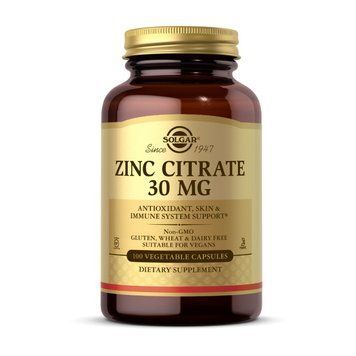 Solgar Zinc Citrate 30 mg (100 veg caps) 18718-01 фото