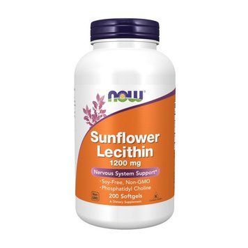 NOW Sunflower Lecithin 1200 mg (200 softgels) 11729-01 фото