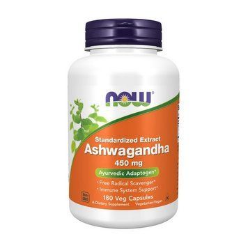 NOW Ashwagandha 450 mg (180 veg caps) 20171-01 фото