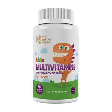 My Nutri Week Kids Multivitamins (60 jelly lozenges, peach) 24313-01 фото