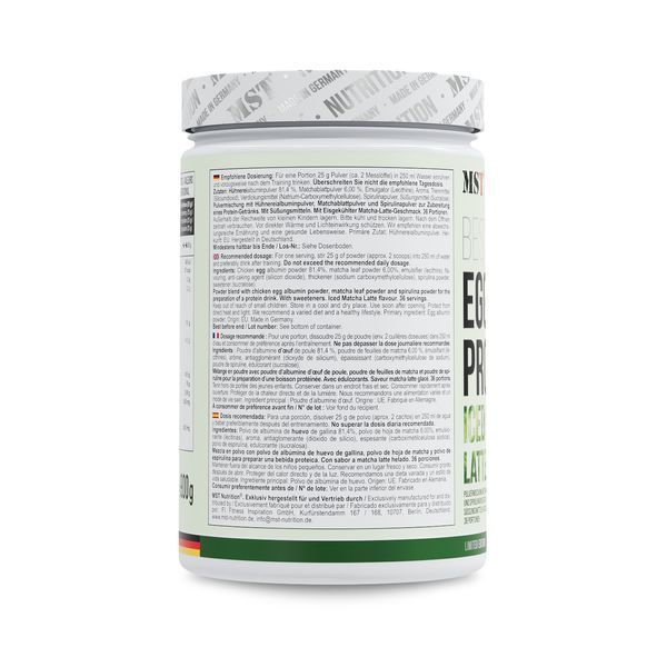 MST&reg; Best EGG Protein Iced Matcha-Latte | Без лактози | Яєчний протеїн Матча-Лате 39 порцій 900 грамів 4260641168019 фото
