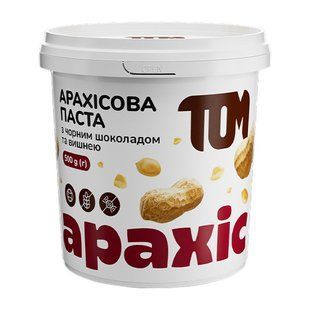 TOM peanut butter Арахісова Паста (500 g, з чорним шоколадом та вишнею) 11159-01 фото