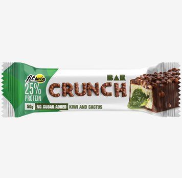 Батончик Crunch Bar КІВІ КАКТУС БЕЗ ЦУКРУ 50 г 25% 4820273230876 фото