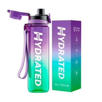 Brave U Hydrate Waterbottle (1 L, purple/green) 24478-01 фото