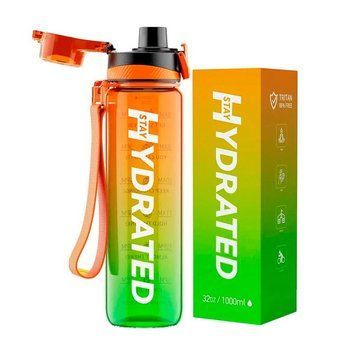 Brave U Hydrate Waterbottle (1 L, orange/green) 24480-01 фото