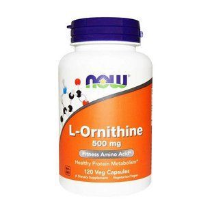 NOW L-Ornithine 500 mg (120 veg caps) 11316-01 фото