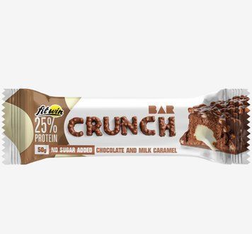 Батончик Crunch Bar ШОКОЛАД МОЛОЧНА КАРАМЕЛЬ БЕЗ ЦУКРУ 50 г 25% 4820273230920 фото