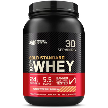 100% Whey Gold Standart 907 г - strawberry-banana Optimum Nutrition 103564 фото