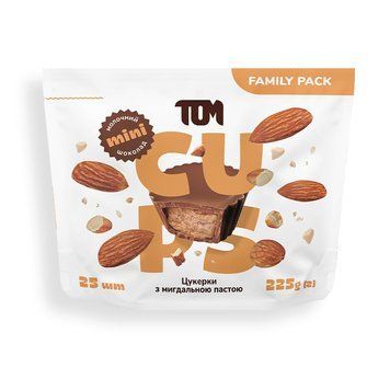 TOM peanut butter Цукерки з мигдальною пастою в молочному шоколаді - Family Pack (225 g) 20538-01 фото