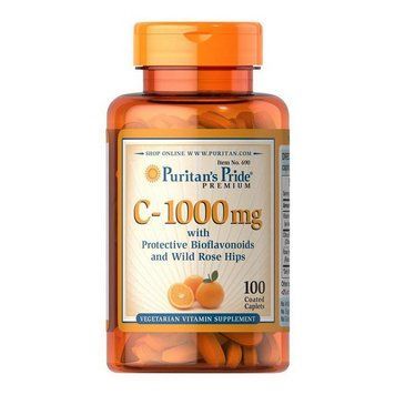 Puritan's Pride C-1000 mg with bioflavonoids and wild rose hips (100 caplets) 08979-01 фото