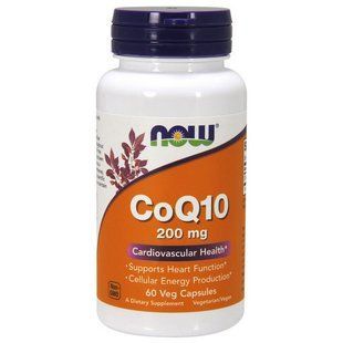 NOW CoQ10 200 mg (60 veg caps) 08142-01 фото