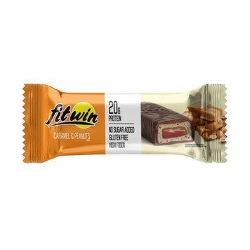 FitWin Fitwin Bar No Sugar Added (термін до 31.10.2026 мя`тий батончик) (60 g, caramel & peanuts) 23315-01_U002572 фото