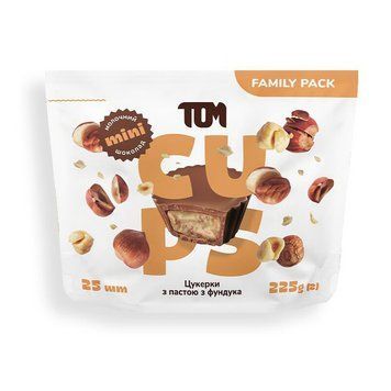 TOM peanut butter Цукерки з пастою фундука в молочному шоколаді - Family Pack (225 g) 20574-01 фото