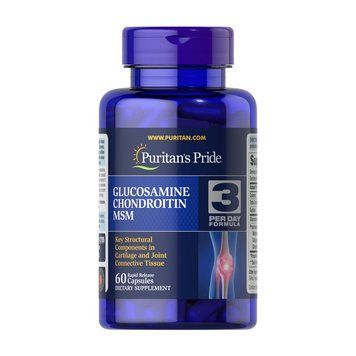 Puritan's Pride Glucosamine, Chondroitin & MSM (60 caplets) 07601-01 фото