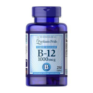 Puritan's Pride Vitamin B-12 1000 mcg Time Release (250 caplets) 11603-01 фото