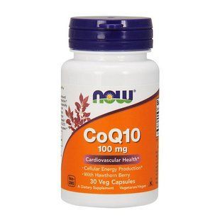 NOW CoQ10 100 mg (30 veg caps) 08494-01 фото