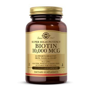 Solgar Biotin 10,000 mcg (120 veg caps) 18838-01 фото