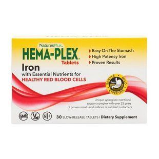 Natures Plus Hema-Plex Iron Tablets (30 tab) 23366-01 фото
