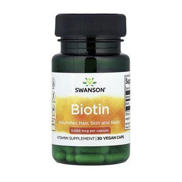 Swanson Biotin 5,000 mcg (30 veg caps) 24224-01 фото