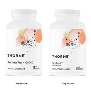 Thorne Research Red Yeast Rice+CoQ10 (120 caps) 20595-01 фото