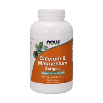 NOW Calcium & Magnesium Softgels (вакуум у банці) (240 softgels) 06668-01_U002188 фото