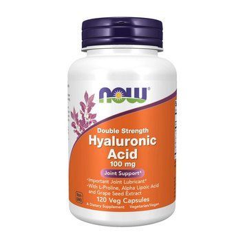 NOW Hyaluronic Acid 100 mg double strength (120 veg caps) 07247-01 фото