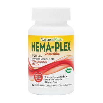 Natures Plus Hema-Plex Iron (60 chew tabs, mixed berry) 20670-01 фото