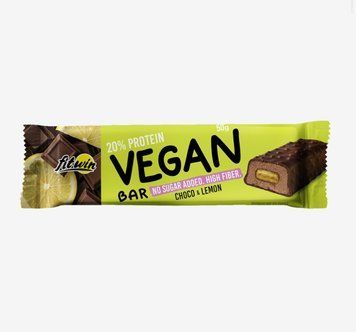 Протеїновий батончик Vegan Bar Шоко і лимон, БЕЗ ЦУКРУ 50 г 20% 4820273231101 фото