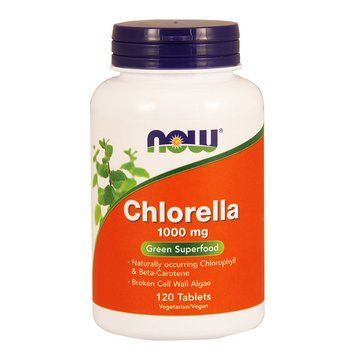 NOW Chlorella 1000 mg (термін до 28.09.2026) (120 tab) 08087-01_T002338 фото