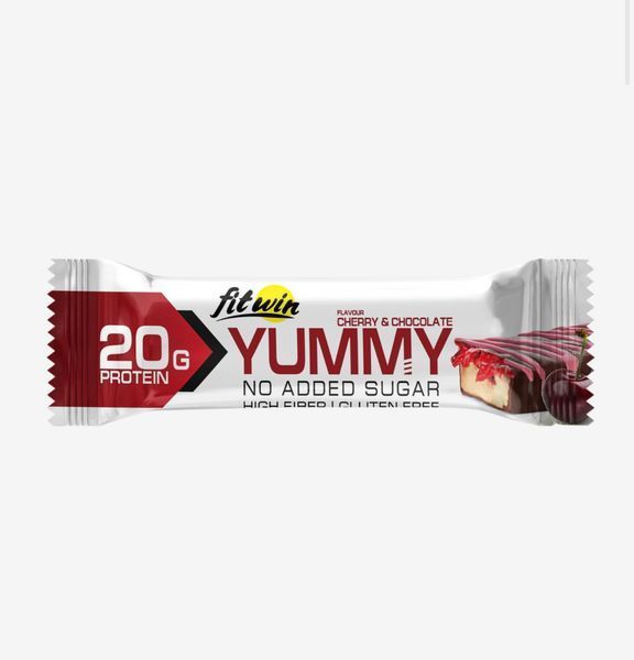 Бокс 12 штук YummY Bar Вишня і шоколад, БЕЗ ЦУКРУ 55 г 36,6% 4820273231019 фото
