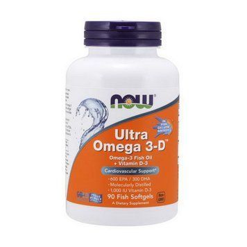 NOW Ultra Omega 3-D (90 fish softgels) 18052-01 фото