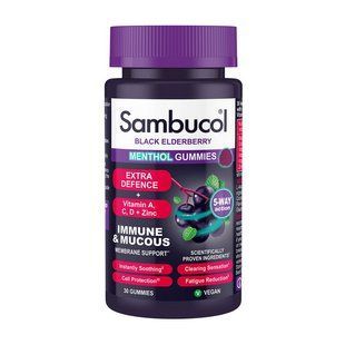 Sambucol Black Elderberry Immune & Mucous (30 gummies) 23956-01 фото